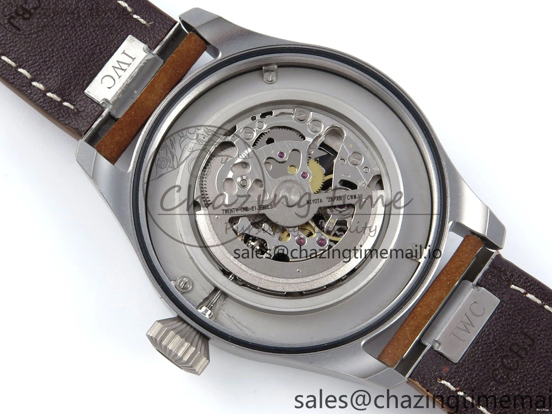 MIROTIME 0417 Big Pilot IW329701 M+F 1:1 Best Edition Black Dial on Brown Leather Strap MY RelaxedFit 7005